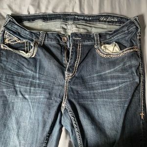 Cowgirl Tuff Jeans - No Limits. W: 38. L: 37